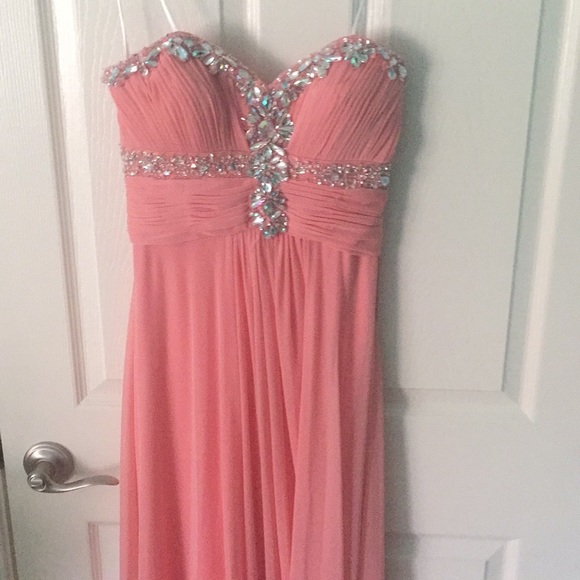 Xscape Dresses & Skirts - Pink Rhinestone Dress